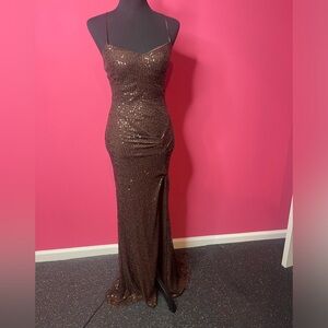 Brown sequin dress by Next up size 1/2 only win once.